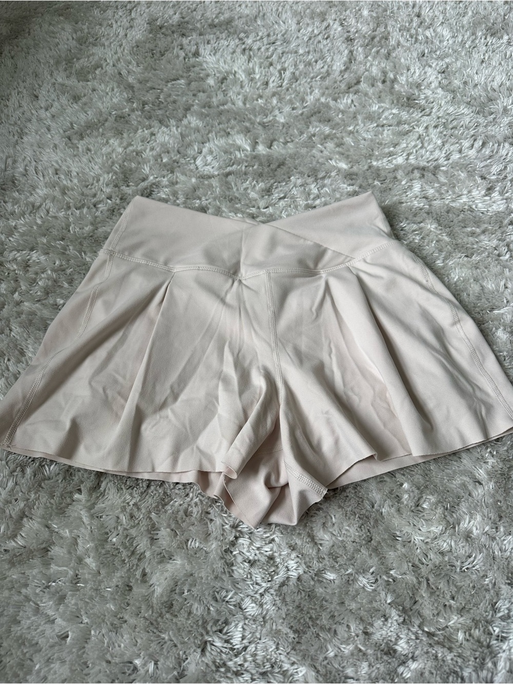 Yogalicious High-Waist Pleated Skort — Light Blush